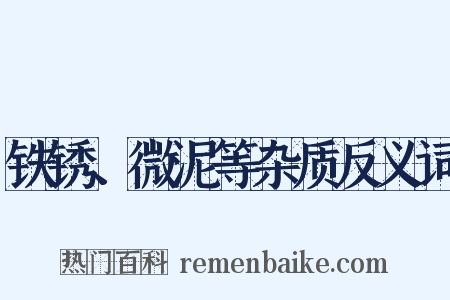 铁锈、微泥等杂质反义词是什么意思的图片